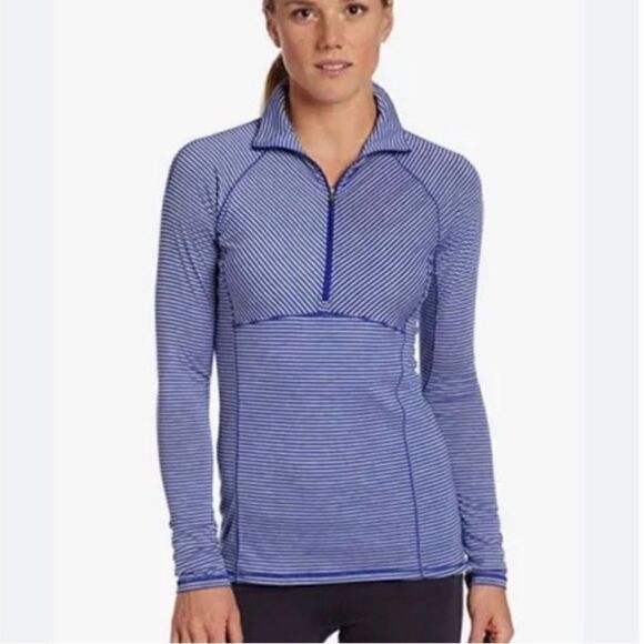 Columbia Women’s Half Zip Pullover. Purple/Blue and Grey. Medium - Picture 1 of 12
